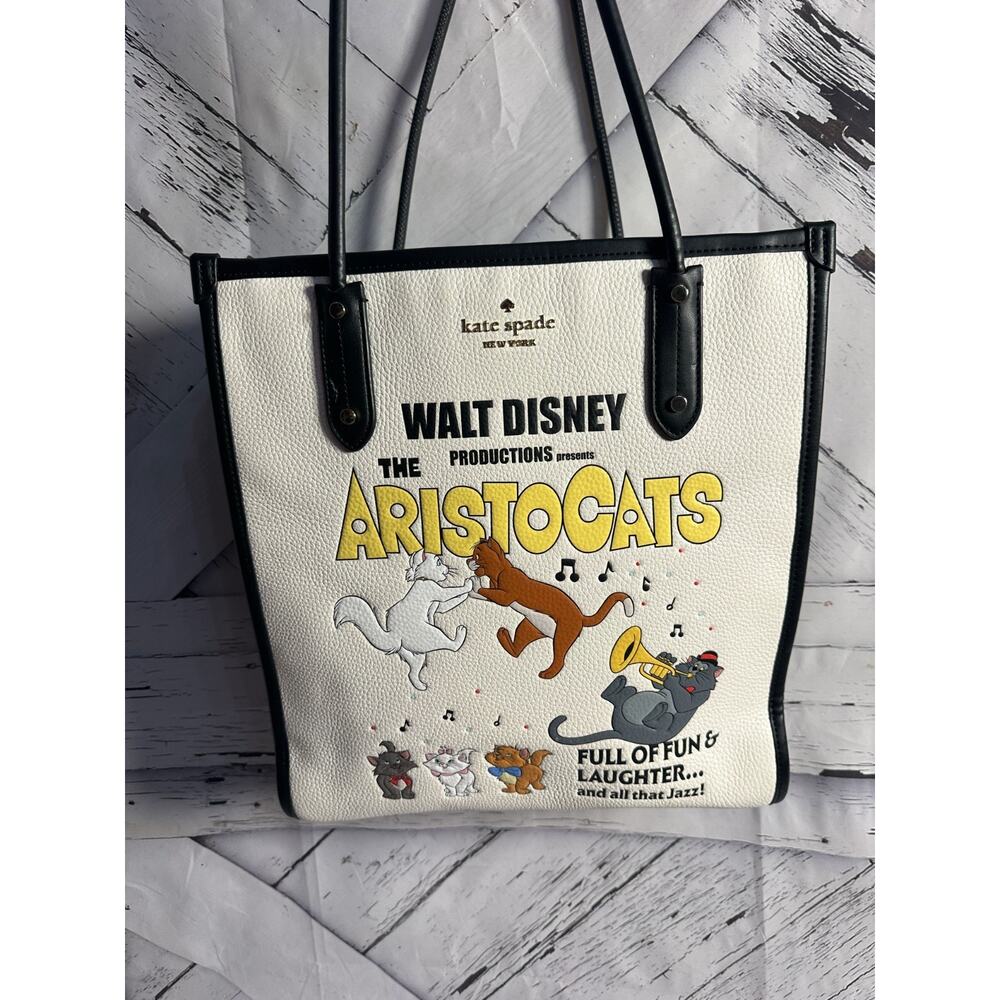 Disney x Kate Spade New York Aristocats Ella North South Tote Bag Womens Leather - Picture 3 of 10